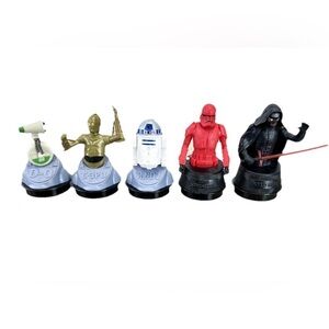 Star Wars The Rise of Skywalker Movie Cup Cake Toppers Mini Figure Bust Lot Of 5